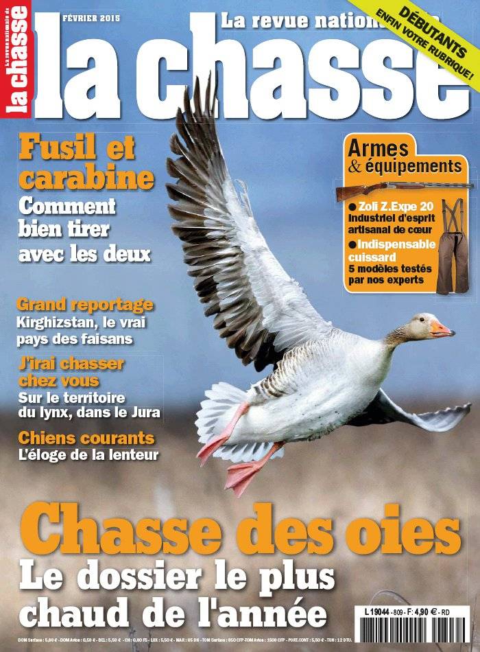 La Une de La Revue Nationale de La Chasse n°809 du 13/01/2015