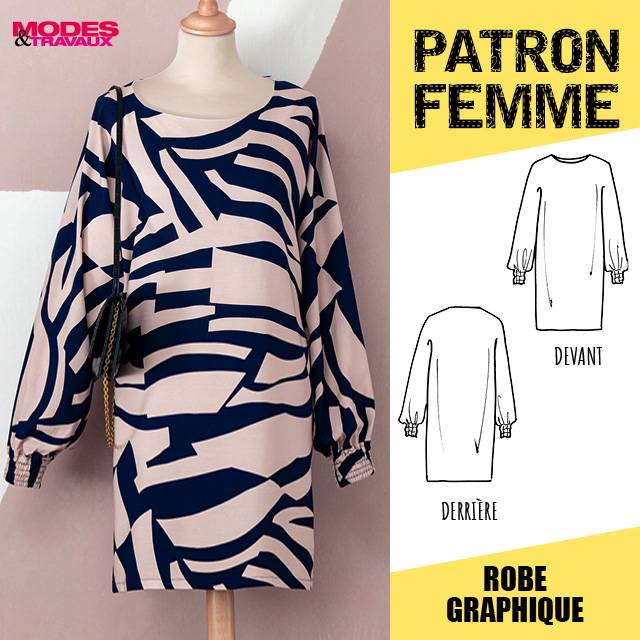 Patron Femme - Robe  graphique (Modèle Barcelone)