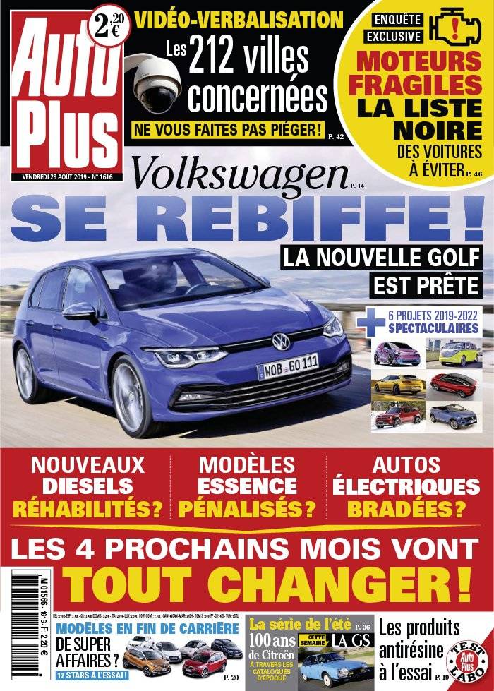 La Une de Auto Plus n°1616 du 23/08/2019