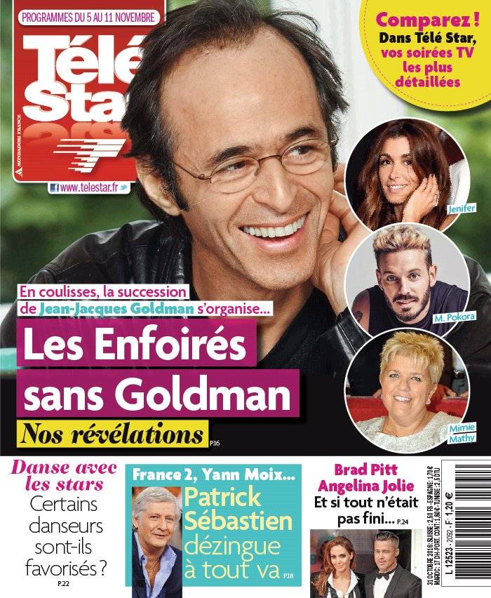 La Une de Télé Star n°2092 du 31/10/2016