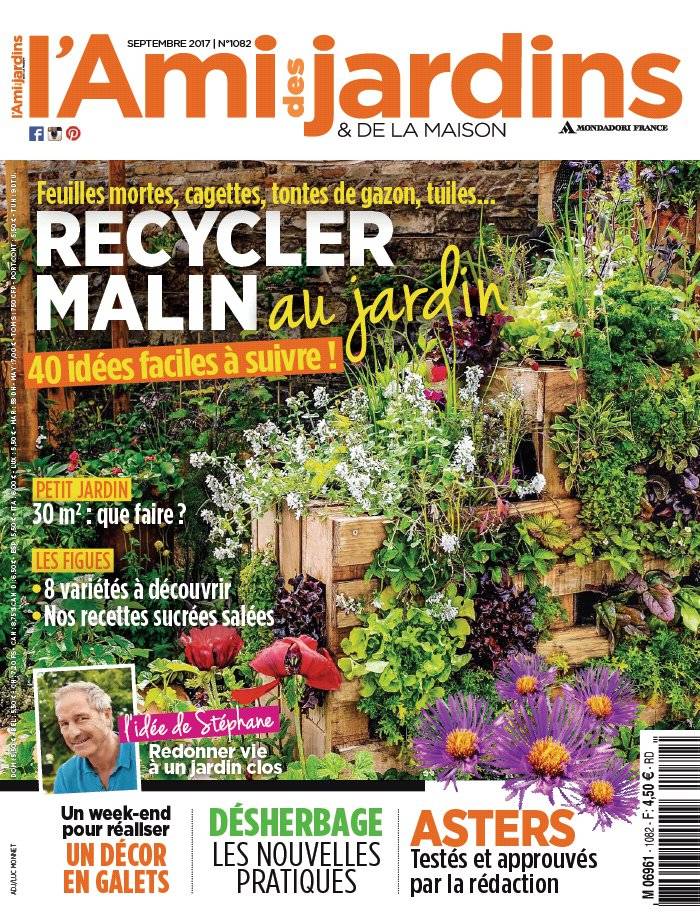 La Une de L'Ami des Jardins n°1082 du 29/08/2017