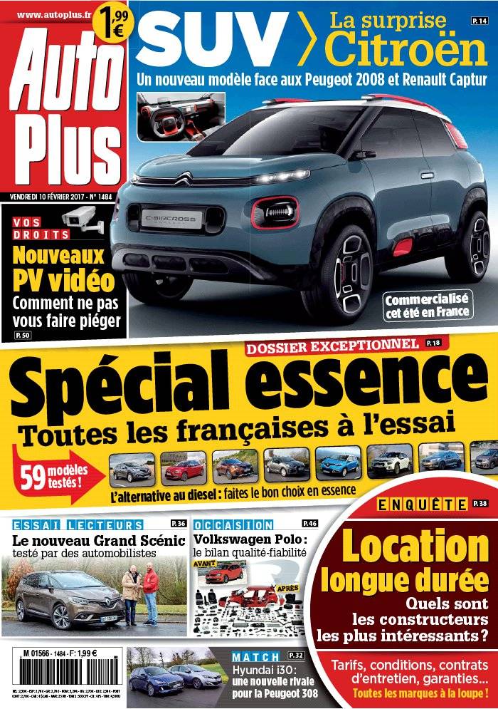 La Une de Auto Plus n°1484 du 10/02/2017